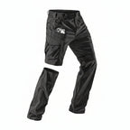 CQR Men's Convertible Cargo Work Pants, Water Resistant, Zip Off, W/Belt Black