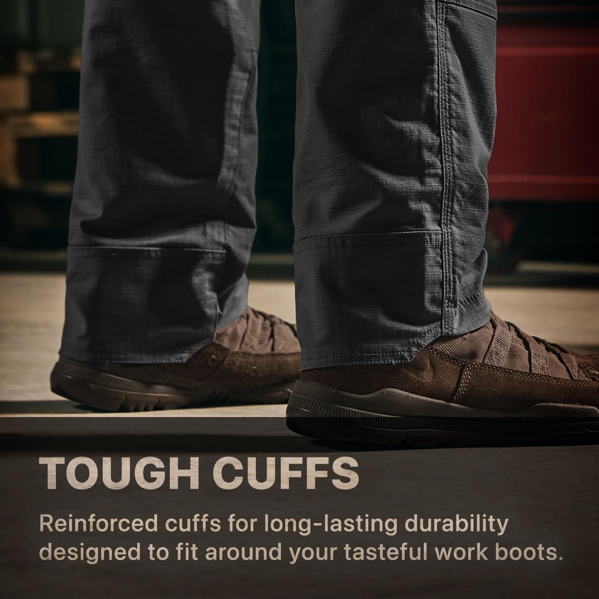 CQR Men's Quick Dry Work Pants, Water Resistant Outdoor, Lightweight Stretch