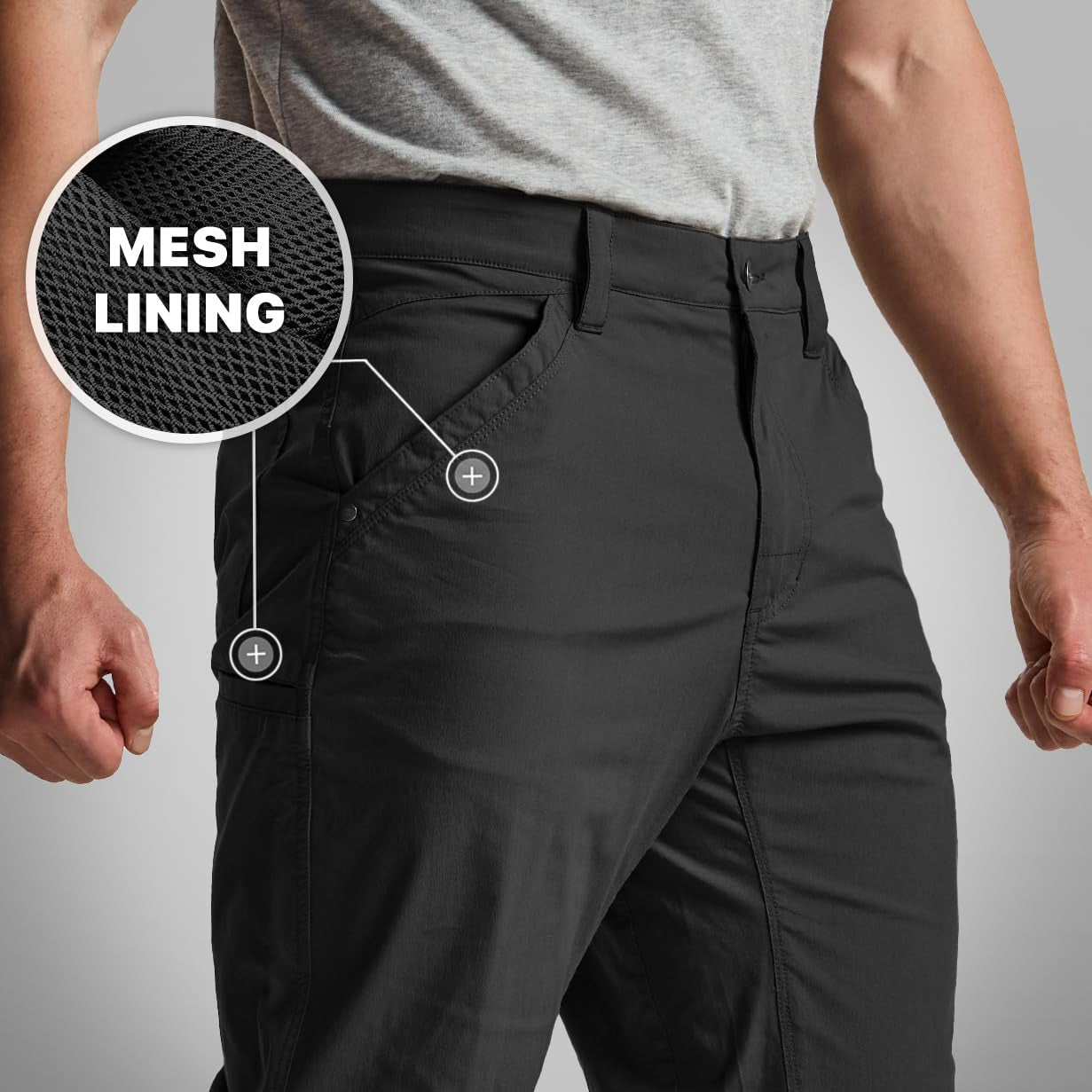 CQR Men's Vent Stretch Pants