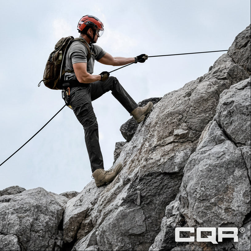 CQR Men's Convertible Cargo Work Pants, Water Resistant, Zip Off, W/Belt Black