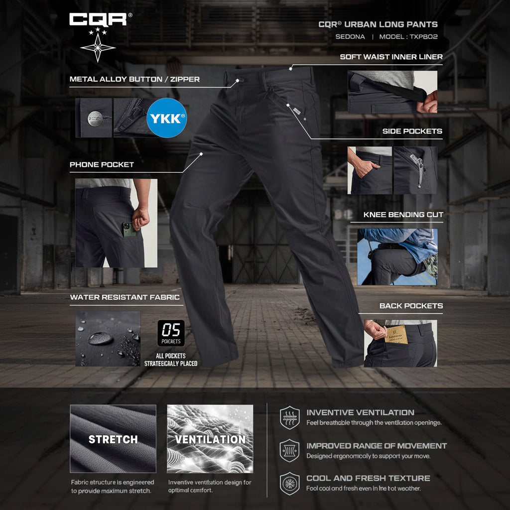 CQR Men's Vent Stretch Pants