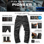 CQR Men's Quick Dry Work Pants, Water Resistant Outdoor, Lightweight Stretch