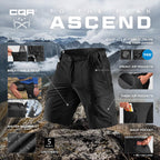CQR Men's Quick Dry Stretch Hiking Cargo Shorts